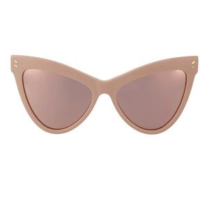 Dusty Rose Pink Stella McCartney Cat-eye Mirrored Sunglasses Sc0034S NWT